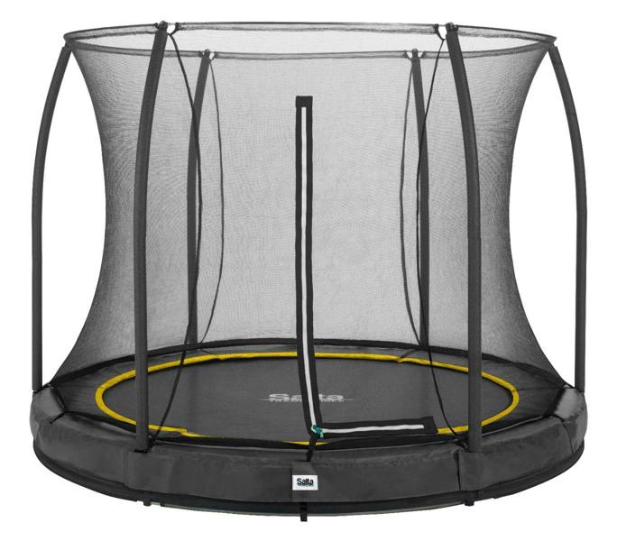 10ft Salta black Comfort Edition InGround Round Trampoline with Enclosure