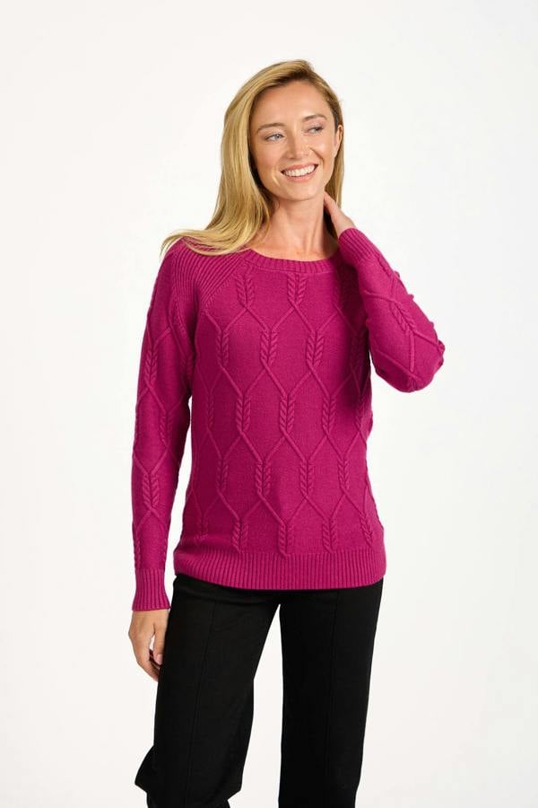 Wheat Cable-Knit Jumper