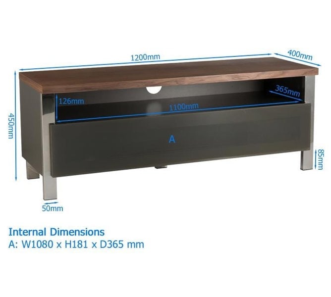 Dorel Home Alphason Regent TV-Stand Brown/Walnut