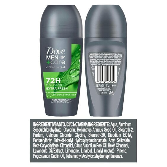 Dove Men+Care Antiperspirant Deo Roll-On Extra Fresh 72H Protection, 50ml