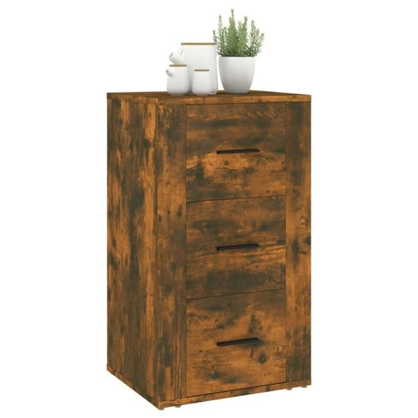 Berkfield Sideboard Smoked Oak 40x33x70 cm Engineered Wood