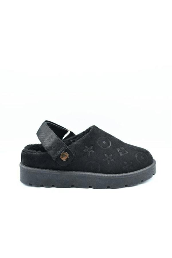 Fernanda Printed Sling Back Platform Clogs - Black