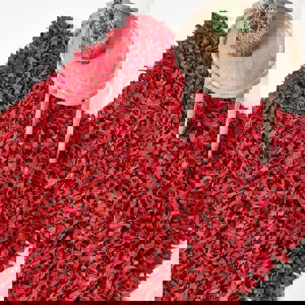 HOMESCAPES Dallas Leather Shaggy Rug