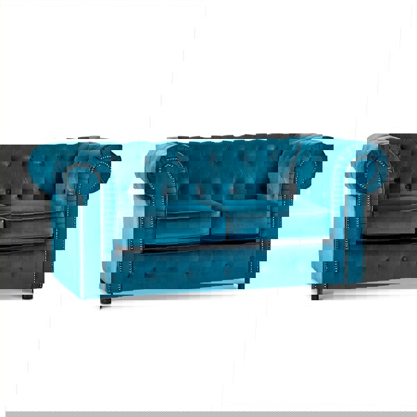 Furnishings For Less Ashbourne Chesterfield Plush Velvet 2 Seater