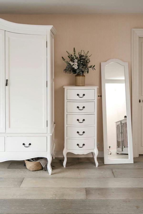 Statement Furniture Juliette Tallboy 5 Drawer French Style Bedroom Chest