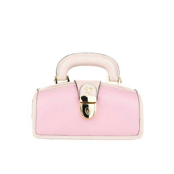 Embassy London Gazelle Mini - Pink & Pink - Women’s mini patent leather top handle & crossbody bag