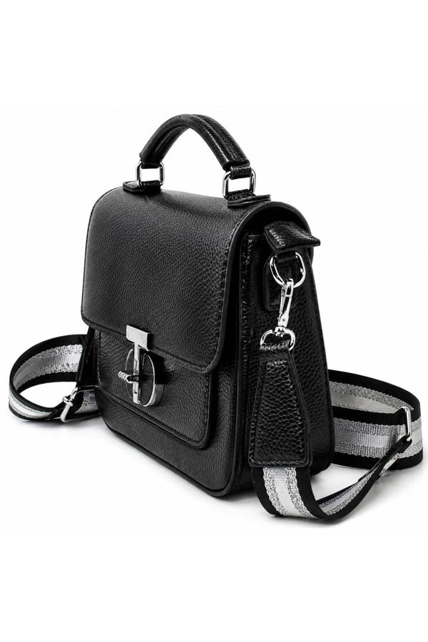 Kitise Metallic Crossbody Bag with Adjustable Wide Strap Turn Lock