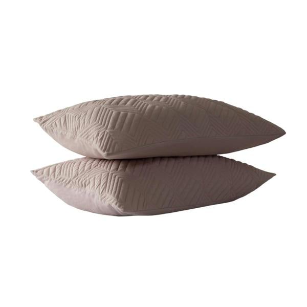 Belledorm Lisbon Chevron Pillow Sham (Pack of 2) - Blush