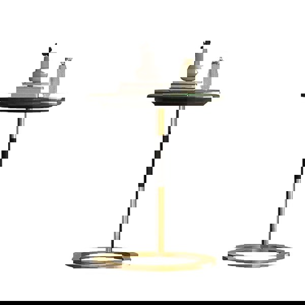 Pearce Side Table, Stainless Steel & Ceramic Stone-Rit Concept-Rit Concept