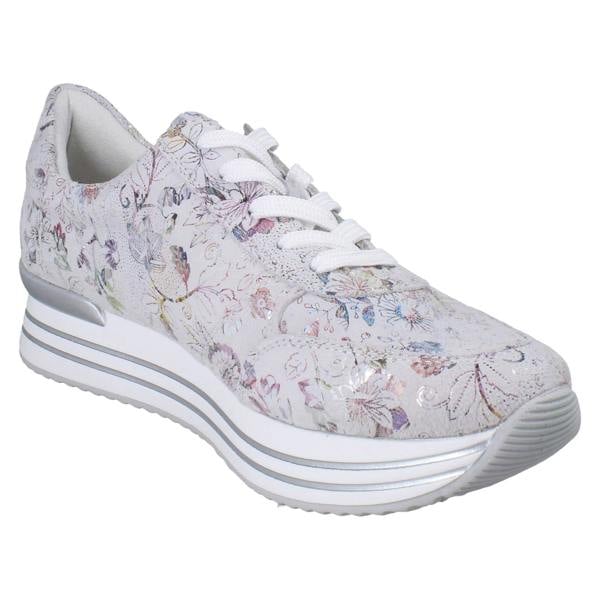 Remonte Ladies Remonte Patterned Trainers With Side Zip D1326