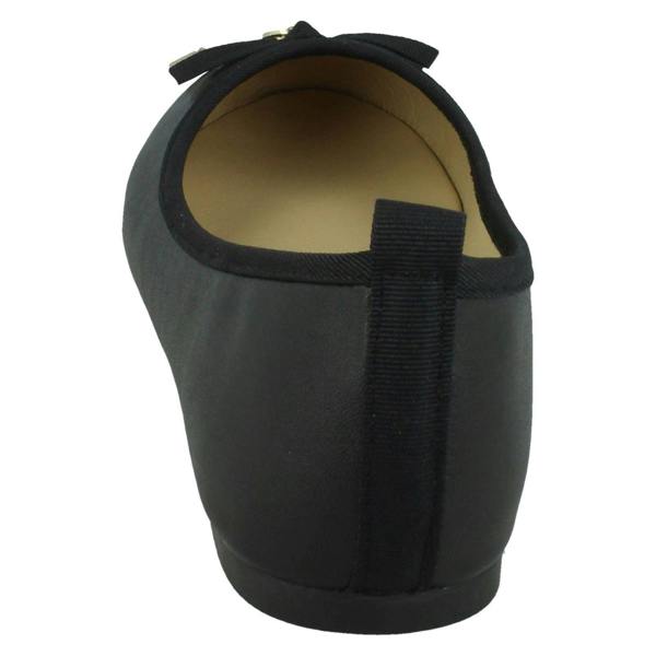 Spot On Ladies Spot On Flat Black Ballerina Shoes F80530