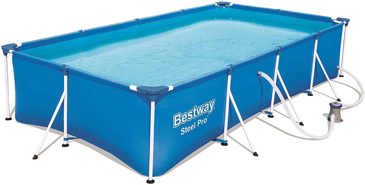 Bestway Steel Pro Rectangular Frame Pool Set 13ft With Pump