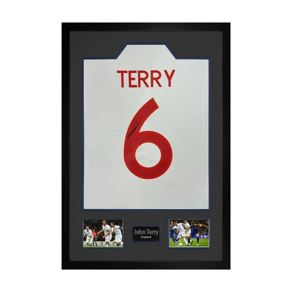 John Terry Signed England Shirt Premium Frame