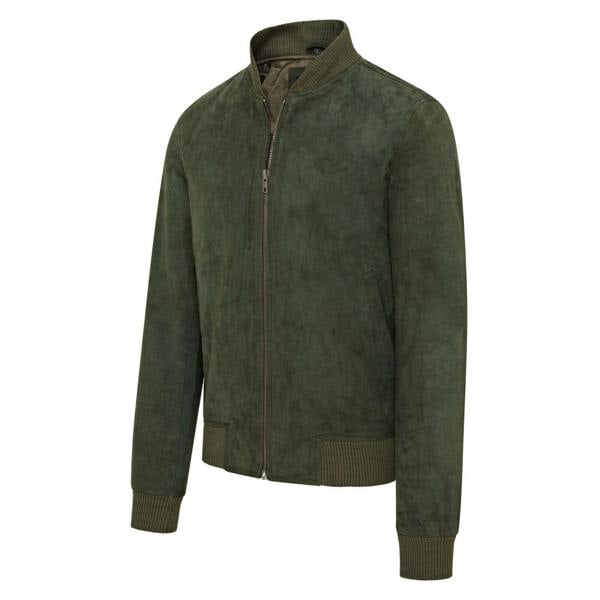 Infinity Leather Mens Soft Goat Suede MA-1 Varsity Bomber Jacket  - Dalian