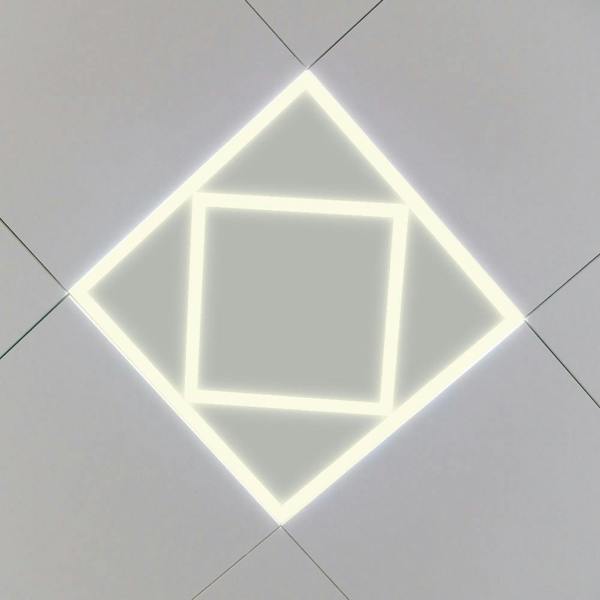 ENER-J Double Square Borderline LED Panel, 60x60 40W 4000 Lumens, 3 Years warranty | Pack of 6 - 4000K