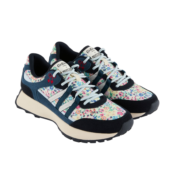 Regatta Womens Cath Kidston Harmony Ditsy Suede Trainers - Cream/Navy