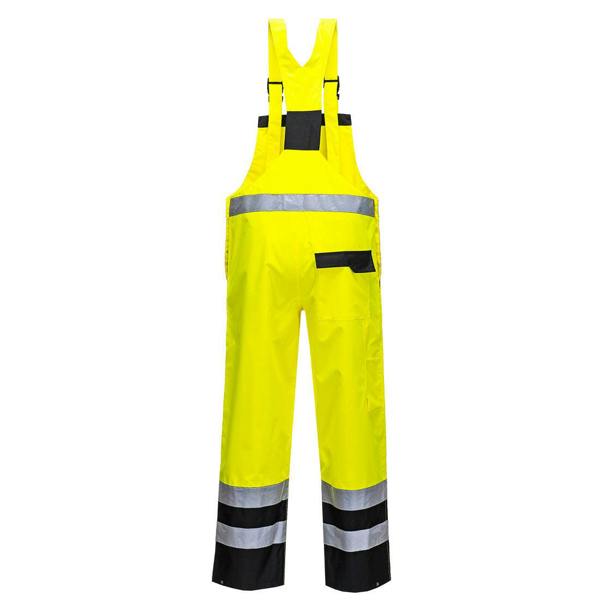 Hi-Vis Breathable Contrast Rain Bib and Brace Portwest