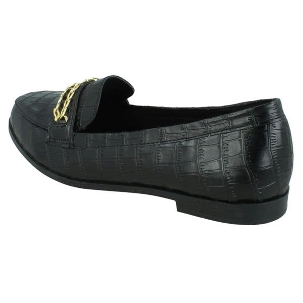 Spot On Ladies Spot On Croc Print Loafers F80537