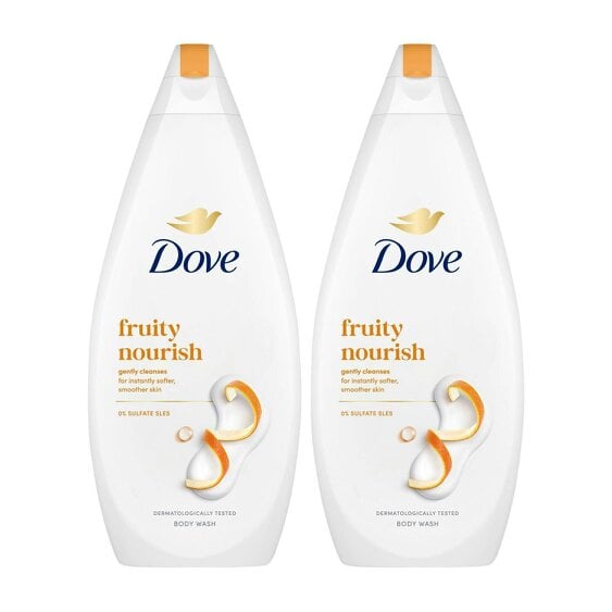 Dove Caring Bath Fruity Nourish Bath Wash 720ml With 0% Sulfate SLES 2 Pack