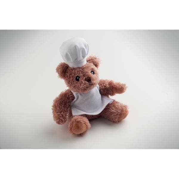 MidOcean Teddchef Chef Plush Teddy Bear - White - 