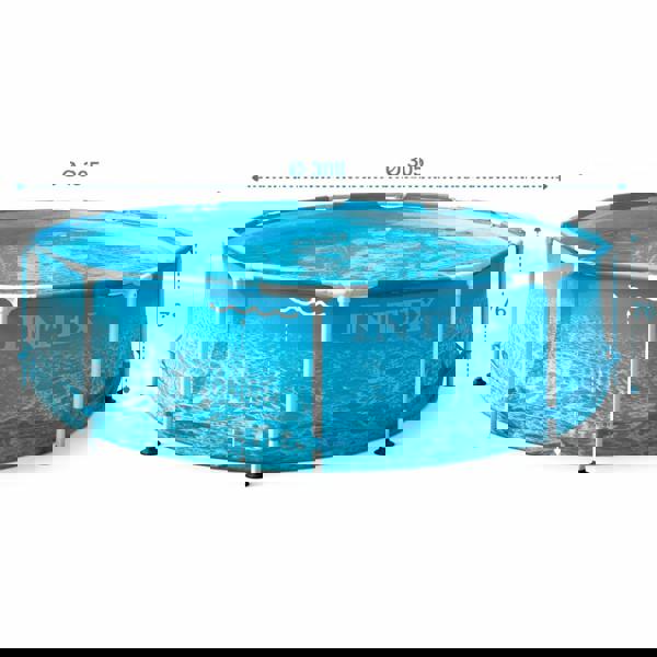 Intex Beachside Frame Pool  305 x 76 cm With Pool Cover and Mat
