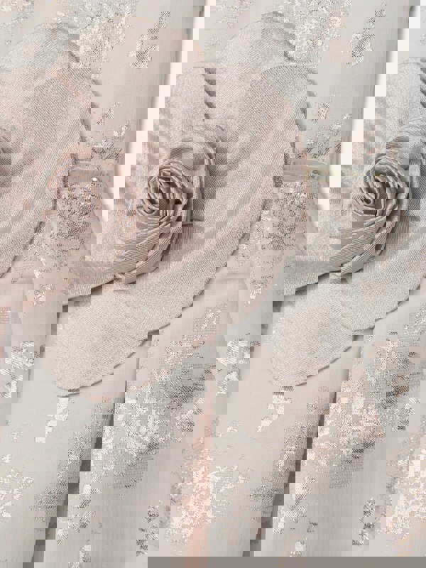 Mama Luma Girls Jacquard Occasion Dress in Gold