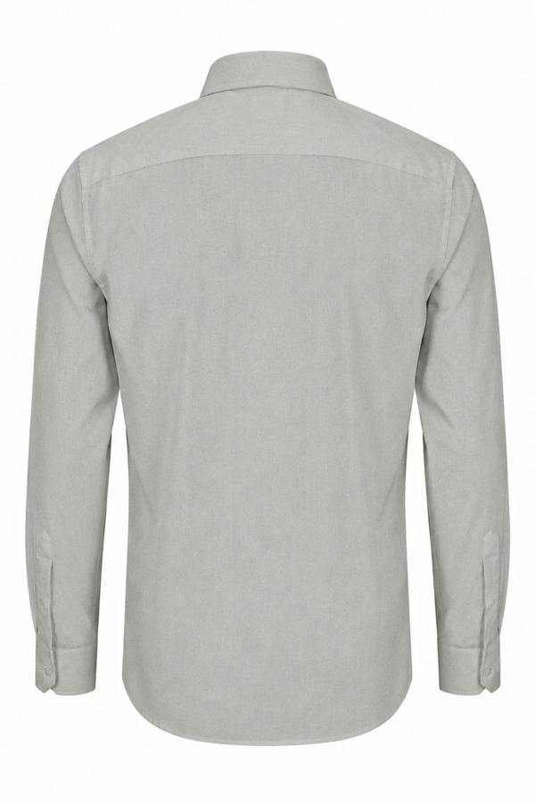 Men's Long Sleeve Button-Down Dress Shirt - Grey - TruClothing.com - 20