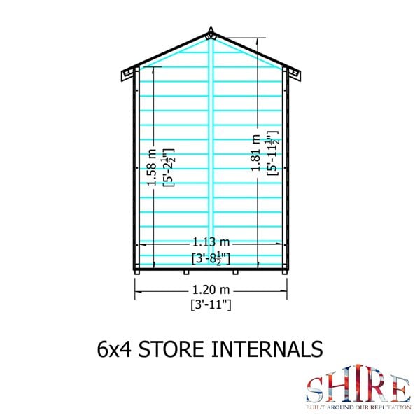 Shire Shetland Shiplap Apex 6x4 12mm interlock Clad wooden Shed