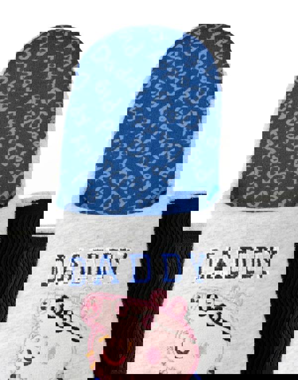 Peppa Pig Mens Grey Daddy Pig Mule Slippers