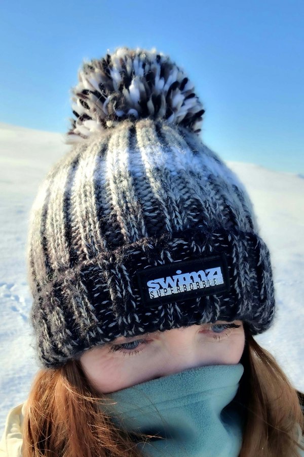 SuperBobble Gradient Beanie Bobble Hat - Dark Winter Sky