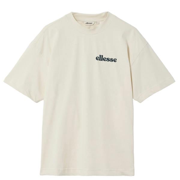 Ellesse Mens Entriamo Back Print T-Shirt - Off White - 