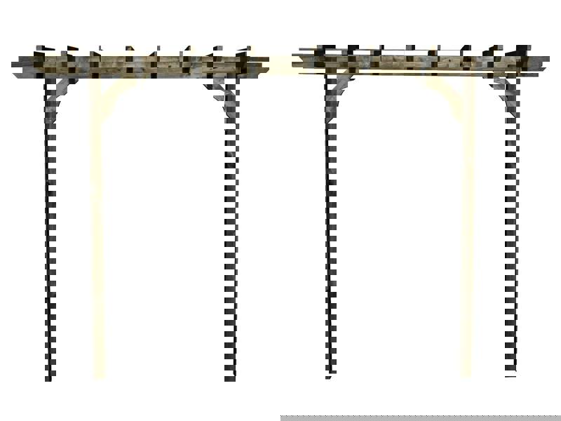 Arbor Garden Solutions Chamfered Single Beam Pergola, Plant Climbing Arbour - Sculpted brace