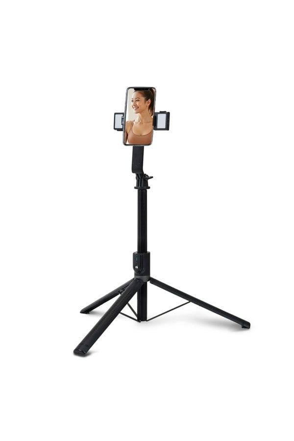 Living and Home Wireless Extendable Mobile Phone Selfie Stick Tripod with 2 Fill Lights