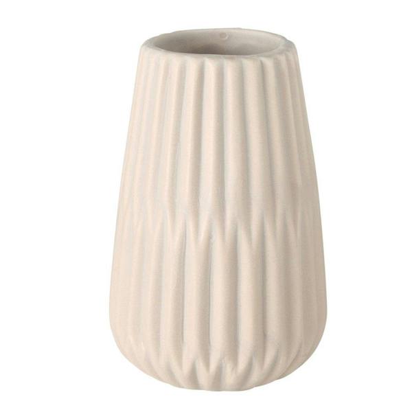 Boltze Set 2 Esko Beige Ceramic Porcelain Bud Vases