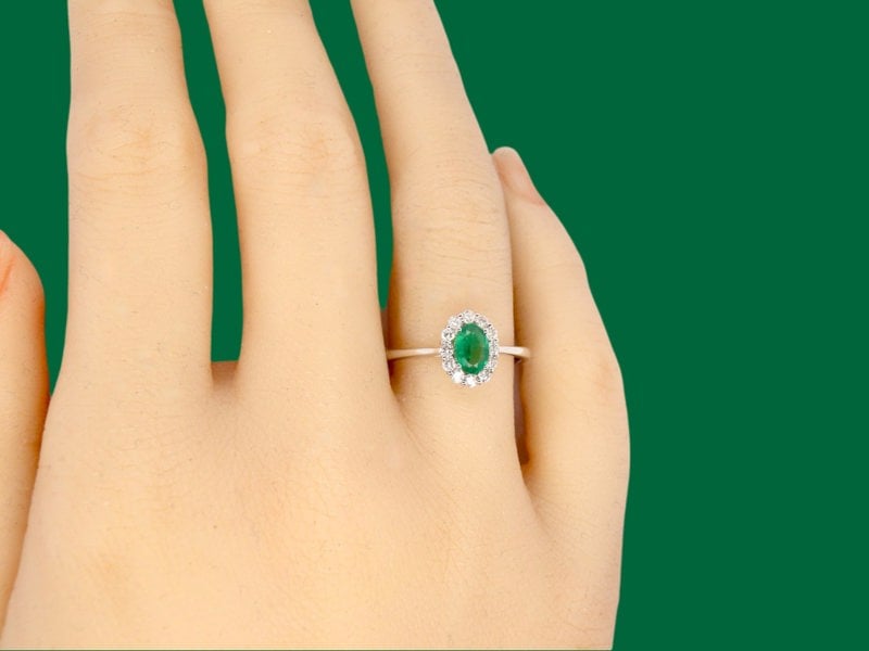 Vintage Tom A fine modern Emerald and Diamond Ring