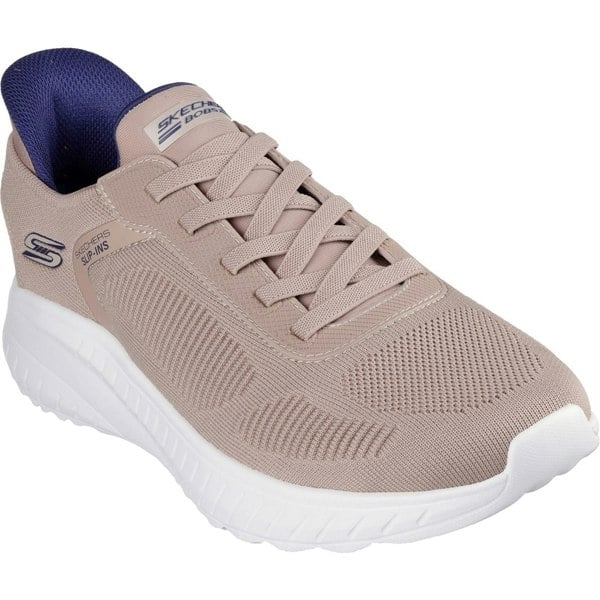 Skechers BOBS Sport Squad Chaos Solid Step Textile Men's Taupe Trainers