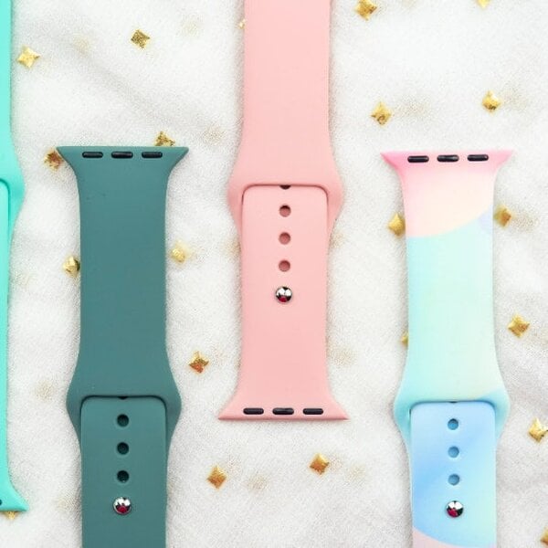 The Colourful Aura Multicolour Iwatch Silicone Strap Band FOr Apple Watch Series