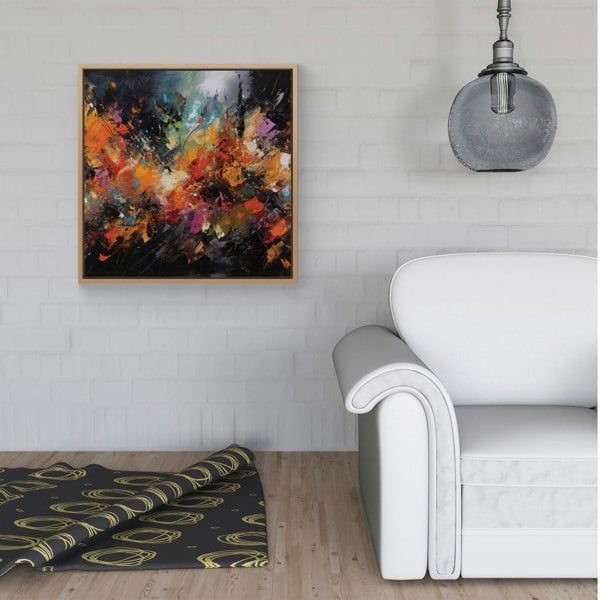 Warren Reed A Vibrant Abstract Painting Framed Canvas