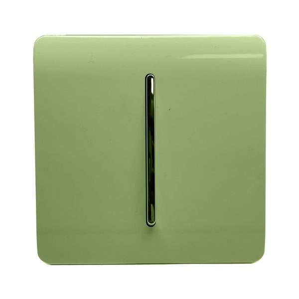 Trendi Switch 1 Gang 1 or 2 way Rocker Light Switch in Moss Green