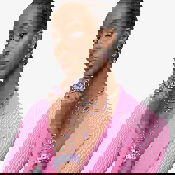 Swarovski Gema Flower Dropper Hoop Earrings 5658397