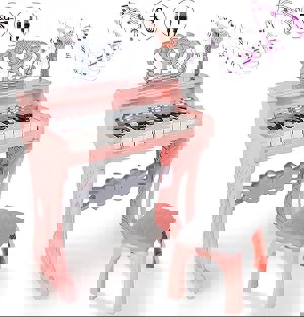 deAO Toys Piano Toy 25 Keys Music Toy Instruments with Microphone Piano Keyboard Toy for Kids Kids Piano Toys