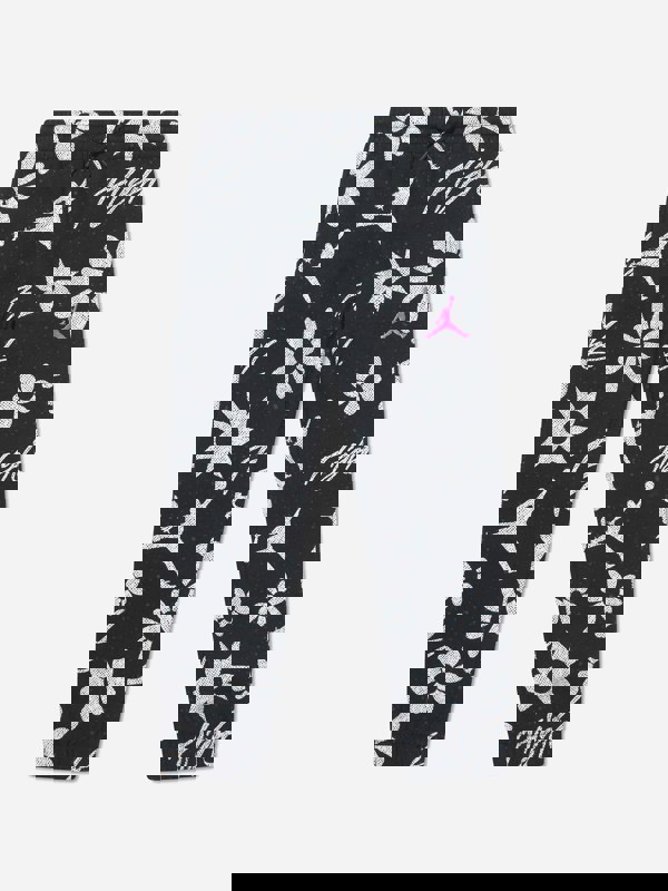 Jordan Girls Floral Flight AOP Joggers in Black