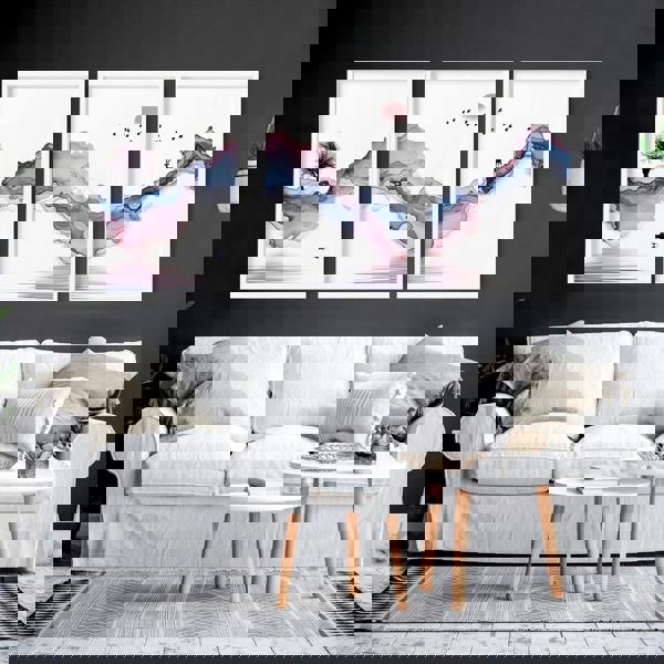 Japanese landscape paintings | set of 3 framed wall art