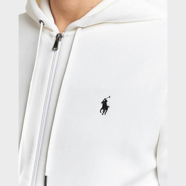Ralph Lauren Double Knitted Full-Zip Hoodie White