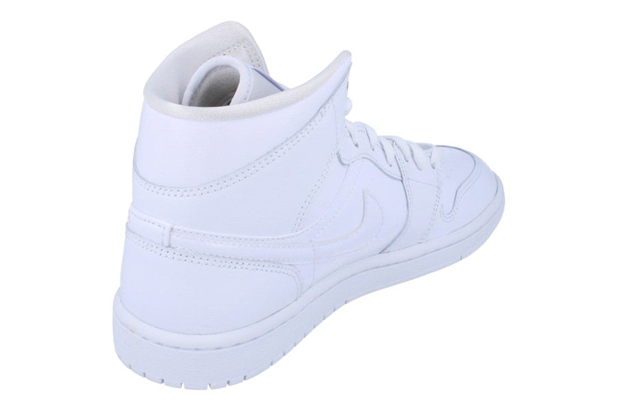 Nike Womens Air Jordan 1 Mid Trainers Dv0991  111 - White White White 111 - Photo 2