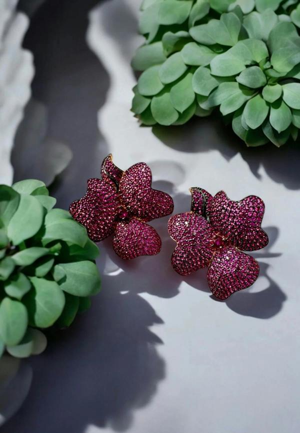Still life of the earrings.