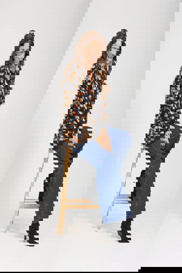 Paint Stroke Knit Cardigan