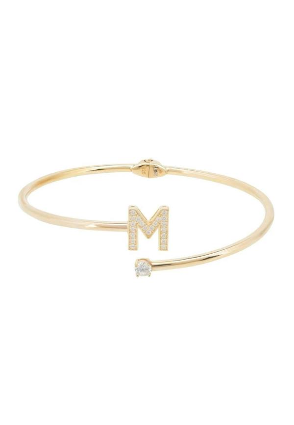 Initial Bangle Gold M - LATELITA Bracelets