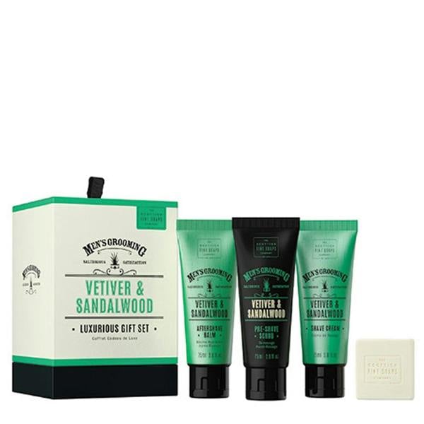 Scottish Fine Soaps Vetiver & Sandalwood Grooming Set