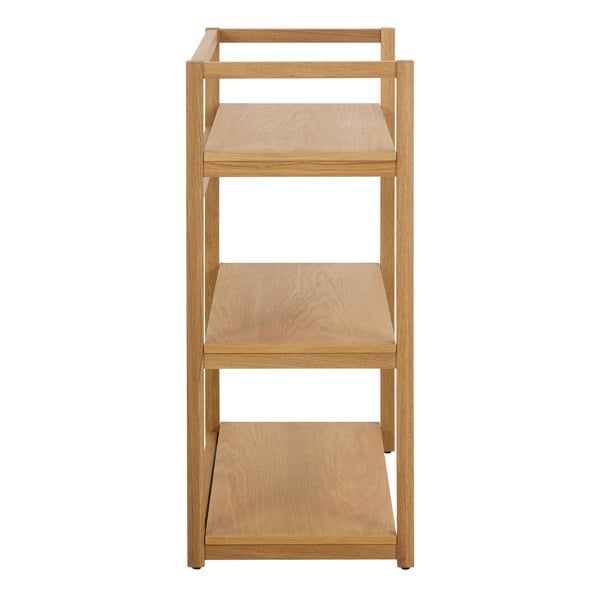 Furniture To Go Ludza Rectangular Bookcase With 3 Shelves in Oak